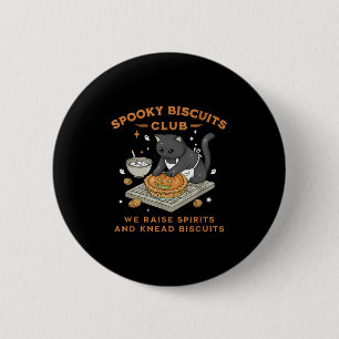 Soky Biscuits Club Black Cat Pumpkin Halloween Bak Button