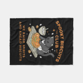 Soky Biscuits Club Black Cat Pumpkin Halloween Bak Fleecedecke (Vorderseite (Horizontal))