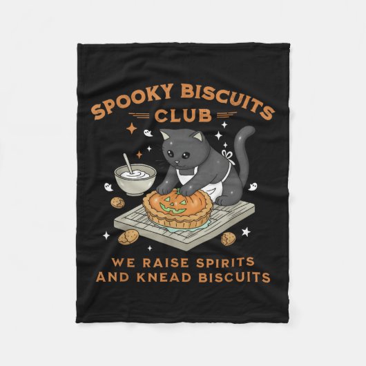 Soky Biscuits Club Black Cat Pumpkin Halloween Bak Fleecedecke (Vorderseite)