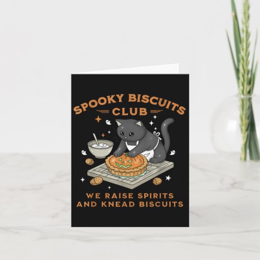 Soky Biscuits Club Black Cat Pumpkin Halloween Bak Karte (Vorderseite)