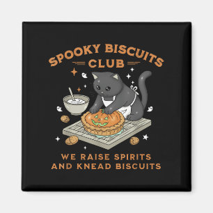 Soky Biscuits Club Black Cat Pumpkin Halloween Bak Magnet