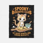 Soky Biscuits Club Cat Funny Halloween Backen Fleecedecke (Vorderseite)