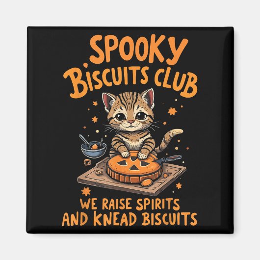 Soky Biscuits Club Cat Funny Halloween Backen Magnet (Vorne)