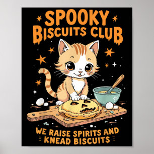 Soky Biscuits Club Cat Funny Halloween Backen Poster