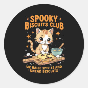 Soky Biscuits Club Cat Funny Halloween Backen Runder Aufkleber