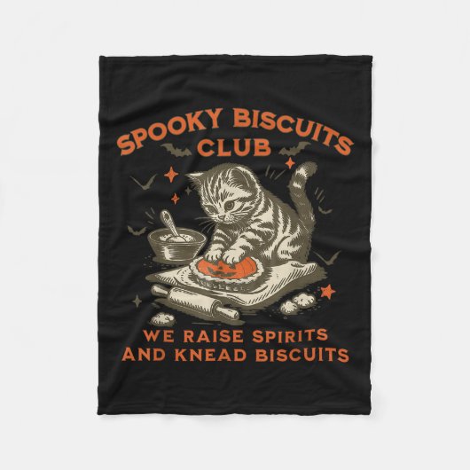 Soky Biscuits Club Cat, Funny Halloween Baking  Fleecedecke (Vorderseite)