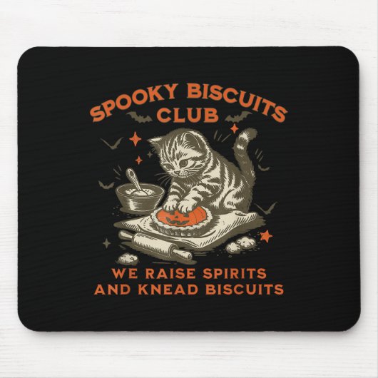 Soky Biscuits Club Cat, Funny Halloween Baking  Mousepad (Vorne)