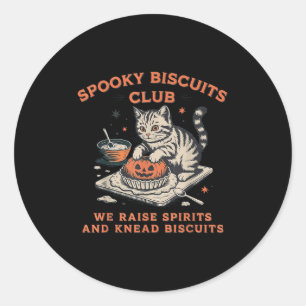 Soky Biscuits Club Cat, Halloween Baking Runder Aufkleber