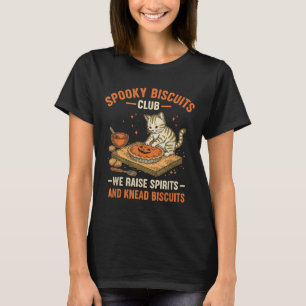 Soky Biscuits Club Funny Halloween Cat Baking T-Shirt