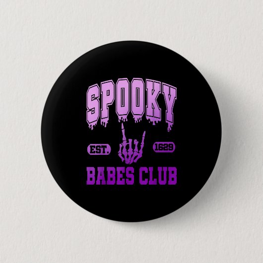Soky Est. 1629 Babes Club, Retro, Goth  Button (Vorderseite)