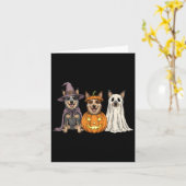 Soky Ghost Blue Heeler Pumpkin Halloween Dog Lover Karte (Gelbe Blume)