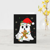 Soky Ghost Christmas Lights Santa Hat Funny Boo Gh Karte (Gelbe Blume)