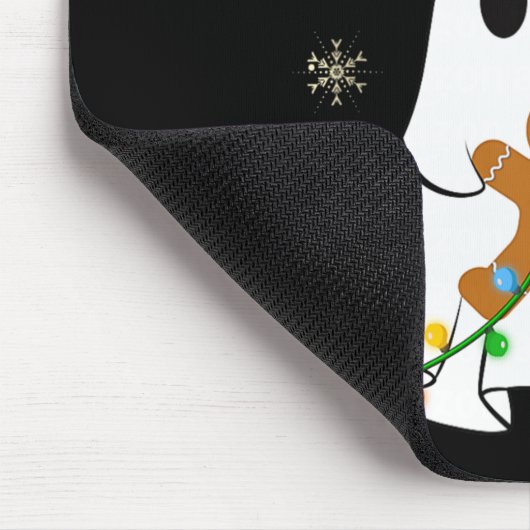 Soky Ghost Christmas Lights Santa Hat Funny Boo Gh Mousepad (Ecke)