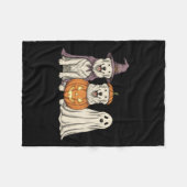 Soky Ghost Great Pyrenees Pumpkin Halloween Dog Lo Fleecedecke (Vorderseite (Horizontal))