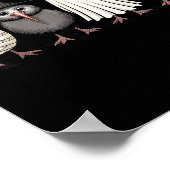 Soky Ghost Kiwi Bird Kürbis Halloween-Skelett Poster (Ecke)