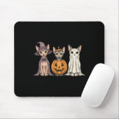 Soky Ghost Sphynx Cat Lover Pumpkin Halloween Long Mousepad (Mit Mouse)