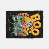 Soky Grhopper Costume On Boo Grhopper Halloween Fleecedecke (Vorderseite (Horizontal))