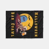 Soky Halloween Skeleton Bar Hopper Fleecedecke (Vorderseite (Horizontal))