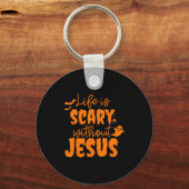 Soky Life Is Y Without Jesus Christian Halloween  Schlüsselanhänger (Vorderseite)