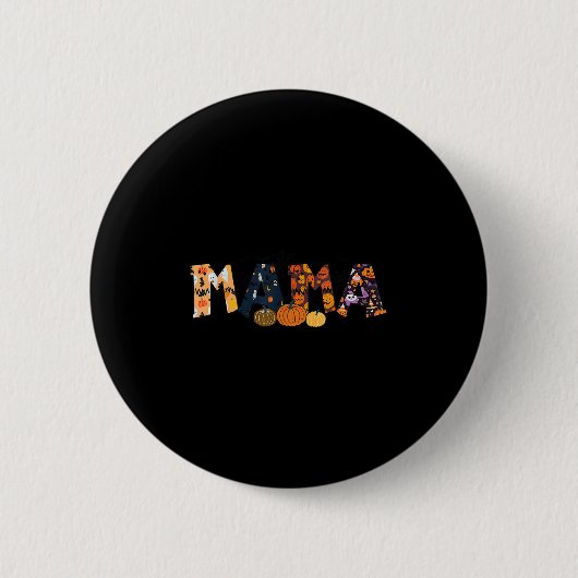 Soky Mama Groovy Retro Ghost Halloween Soky Mom Mo Button (Vorderseite)