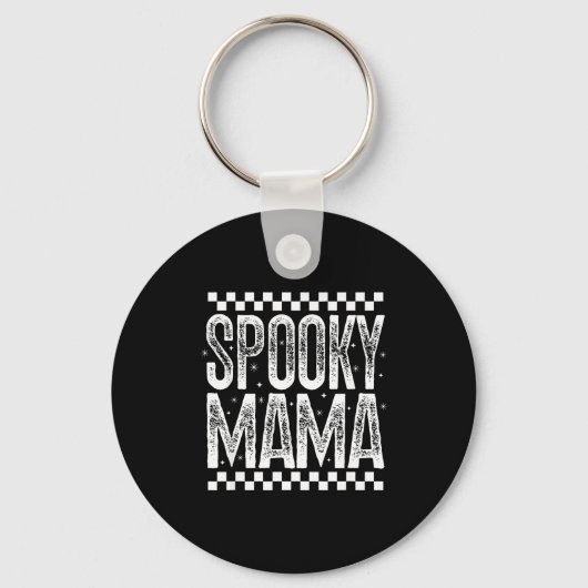 Soky Mama Retro Halloween Season Witch Quote Sayin Schlüsselanhänger (Vorderseite)