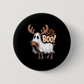 Soky Moose Ghost Boo Costume Halloween Party  Button (Vorderseite)