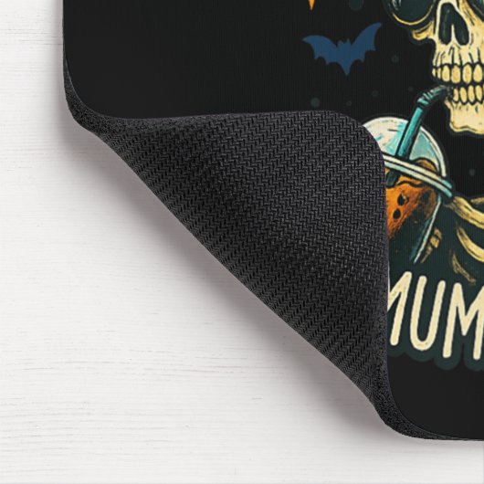 Soky Mummy Skeleton Coffee Vibes Halloween Mom Pro Mousepad (Ecke)