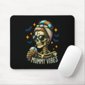 Soky Mummy Skeleton Coffee Vibes Halloween Mom Pro Mousepad (Mit Mouse)