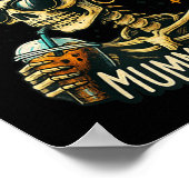 Soky Mummy Skeleton Coffee Vibes Halloween Mom Pro Poster (Ecke)