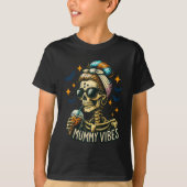 Soky Mummy Skeleton Coffee Vibes Halloween Mom Pro T-Shirt (Vorderseite)