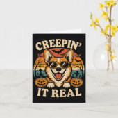 Soky Niedlich Creen' It Real Funny Hund Halloween Karte (Gelbe Blume)