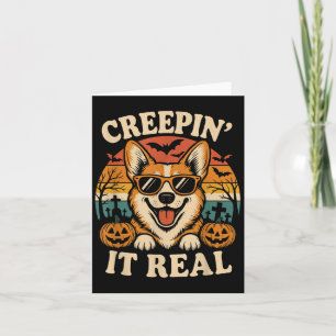 Soky Niedlich Creen' It Real Funny Hund Halloween  Karte