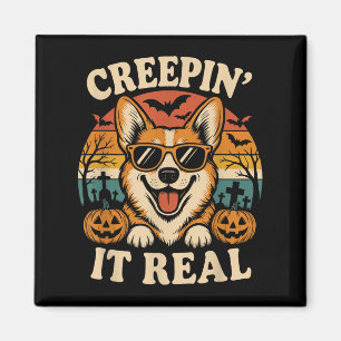 Soky Niedlich Creen' It Real Funny Hund Halloween Magnet