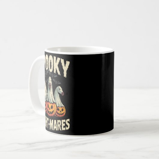 Soky Night-mares Halloween Pferd Kaffeetasse (Vorderseite Links)