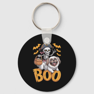 Soky Peke Kostüm auf Boo Pekingese Halloween Schlüsselanhänger