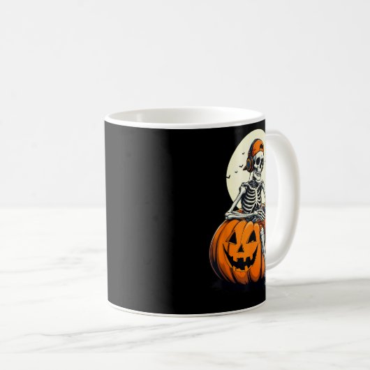 Soky Pumpkin &amp; Skeleton Gamer Tee _ Jungen &am Kaffeetasse (VorderseiteRechts)