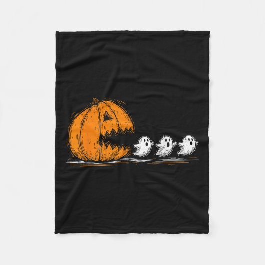 Soky Pumpkin jagen Niedliche Ghosts Halloween Para Fleecedecke (Vorderseite)
