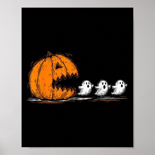 Soky Pumpkin jagen Niedliche Ghosts Halloween Para Poster (Vorne)