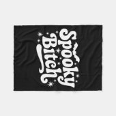 Soky Retro Halloween Witch Quote Saying Bats Gift Fleecedecke (Vorderseite (Horizontal))