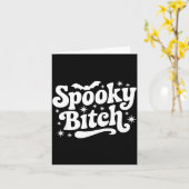 Soky Retro Halloween Witch Quote Saying Bats Gift  Karte (Gelbe Blume)