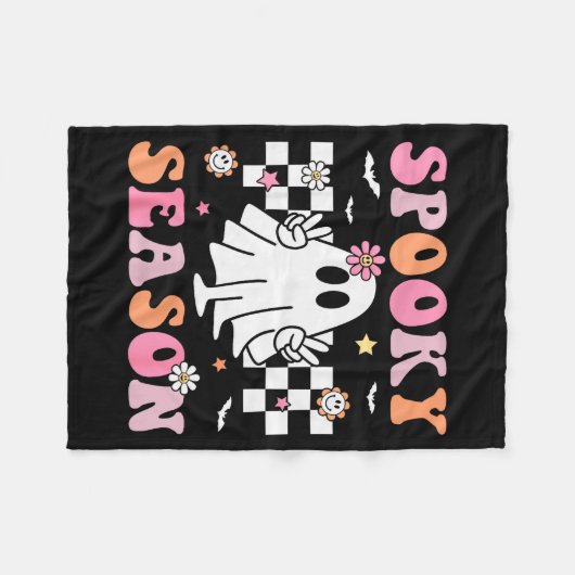 Soky Season Happy Halloween Retro Ghost Soky Women Fleecedecke (Vorderseite (Horizontal))