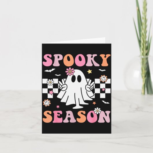 Soky Season Happy Halloween Retro Ghost Soky Women Karte (Vorderseite)