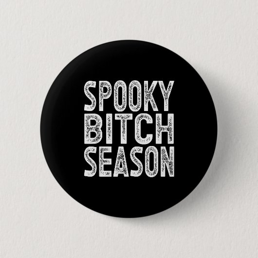 Soky Season Retro Halloween Witch Quote Saying Gif Button (Vorderseite)
