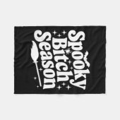 Soky Season Retro Halloween Witch Quote Saying Gif Fleecedecke (Vorderseite (Horizontal))