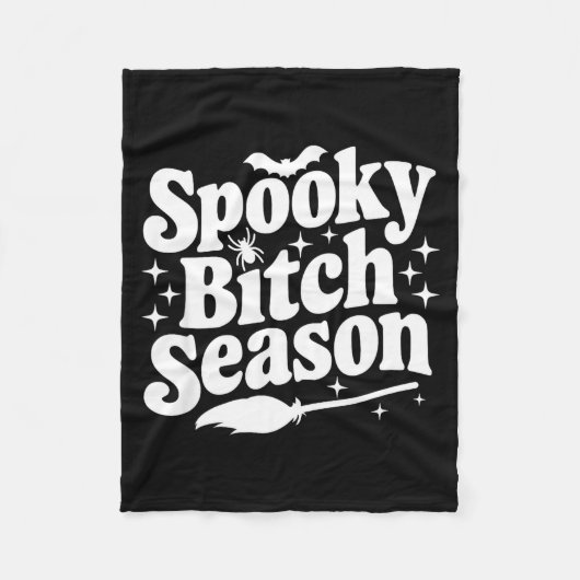 Soky Season Retro Halloween Witch Quote Saying Gif Fleecedecke (Vorderseite)