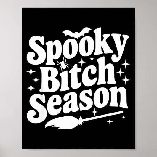 Soky Season Retro Halloween Witch Quote Saying Gif Poster (Vorne)