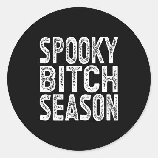 Soky Season Retro Halloween Witch Quote Saying Gif Runder Aufkleber (Vorderseite)