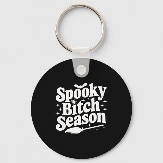 Soky Season Retro Halloween Witch Quote Saying Gif Schlüsselanhänger (Vorderseite)