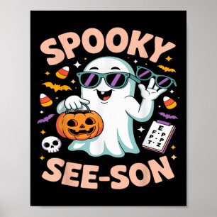Soky See Son Optometrie Funny Ghost Halloween Cost Poster