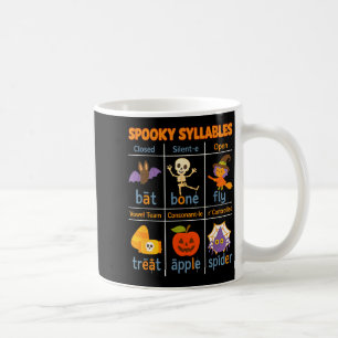 Soky Silben Lehrer Lustiges Halloween Lehrreich Kaffeetasse